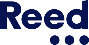 A logo features the word "Reed" in navy blue, with three dots under the second "e" and "d."